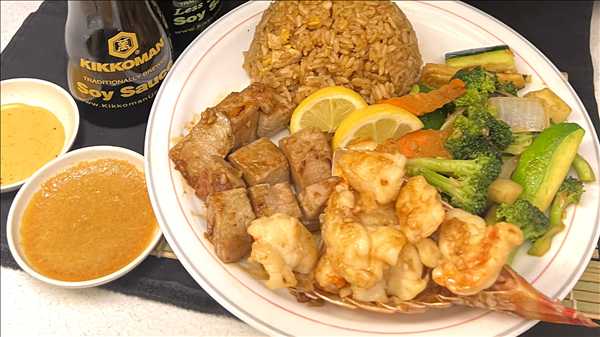 Hibachi Lobster with any one choice of